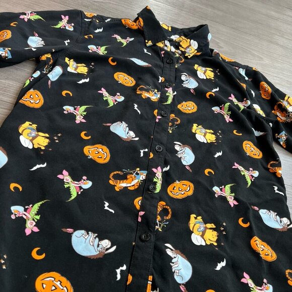 Disney Winnie The Pooh Halloween Girls Woven Button-Up Her Universe Size XS - Picture 3 of 7